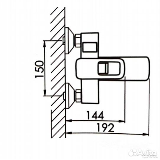 Смеситель для ванны hansen H30008F (хром/белый)