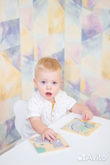 Деревянный пазл для малыша / детские игрушки