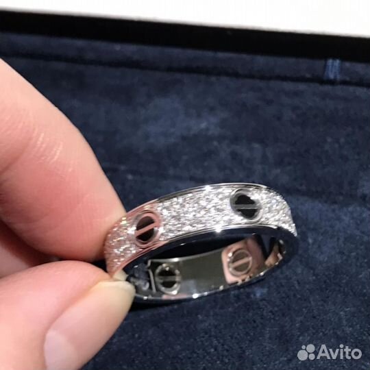 Кольцо Cartier Love бриллианты, керамика