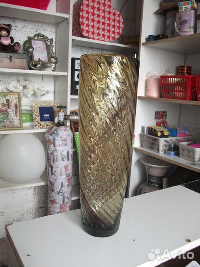 Ваза для цветов стекло 36 см