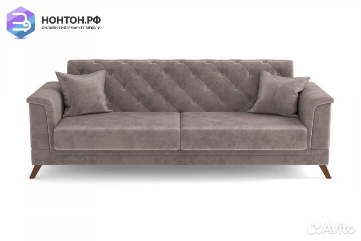 Диван книжка Амарант серо-коричневый