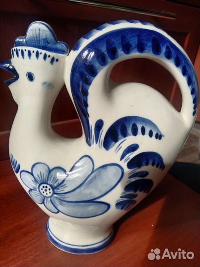 Кувшин Петушок, бокал, фарфор Гжель СССР