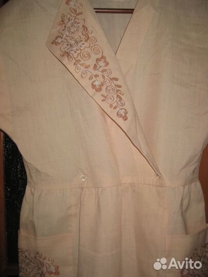 Платье льняное, новое. СССР