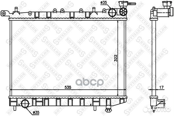 10-25097-SX радиатор системы охлаждения Nissan