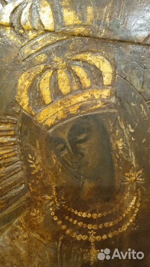 Большая, старая икона Богородицы 47/37