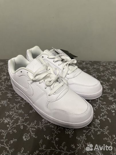 Кроссовки nike ebernon low triple white