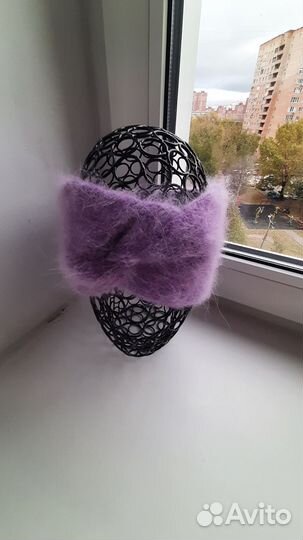 Повязка на голову вязаная