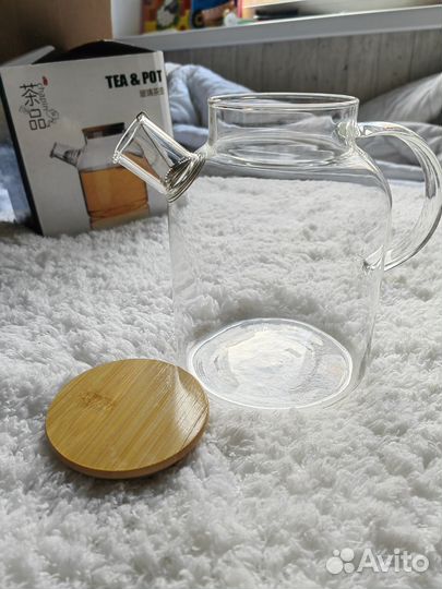 Чайник стеклянный заварочный новый