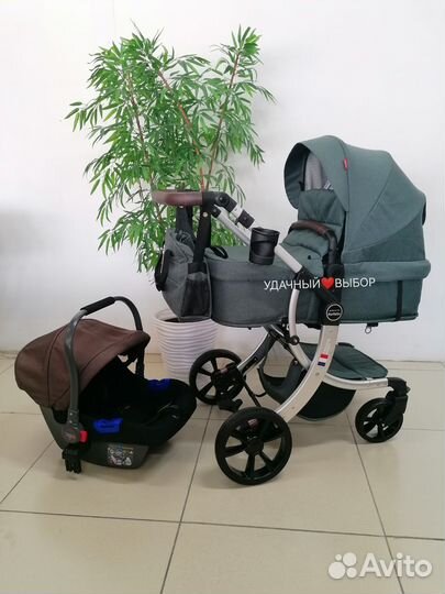 Коляска-трансформер Farfello 3в1 (изумруд)