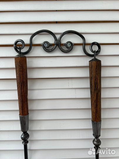 Кованый печной каминный набор