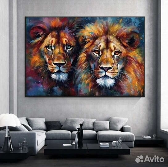 Картины львов Ручная работа маслом