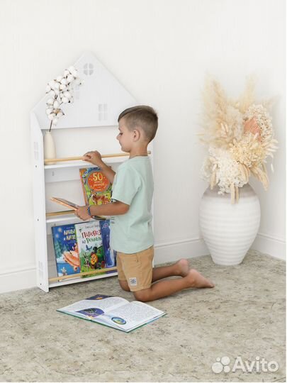 Стеллаж детский Монтессори для книг 