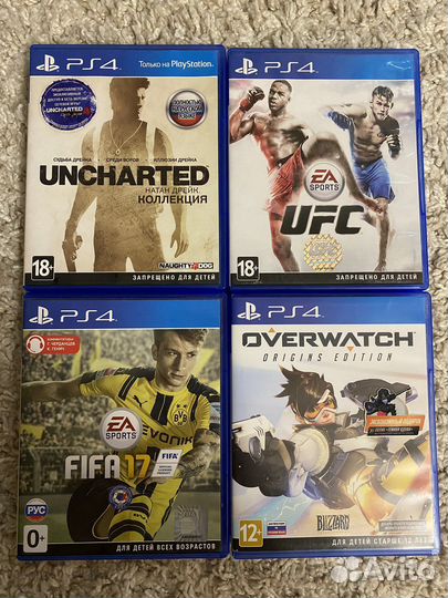 Uncharted коллекция/UFC/FIFA17. Игры на PS4