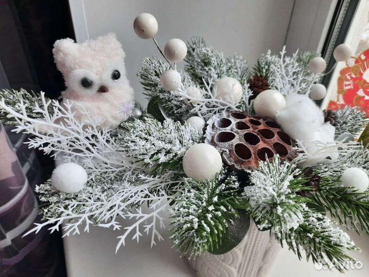 Композиция новогодняя искусственная