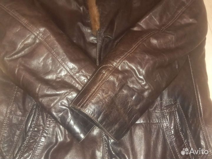 Кожаная дубленка мужская