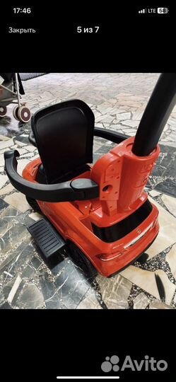 Толокар. Машина-каталка, родительская ручка