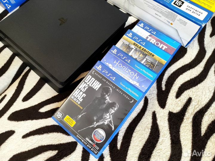 Sony PS4 Slim 1Tb Идеал+Игры