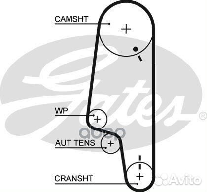 Комплект ремня грм VW caddy II 1.4 95-04 / golf