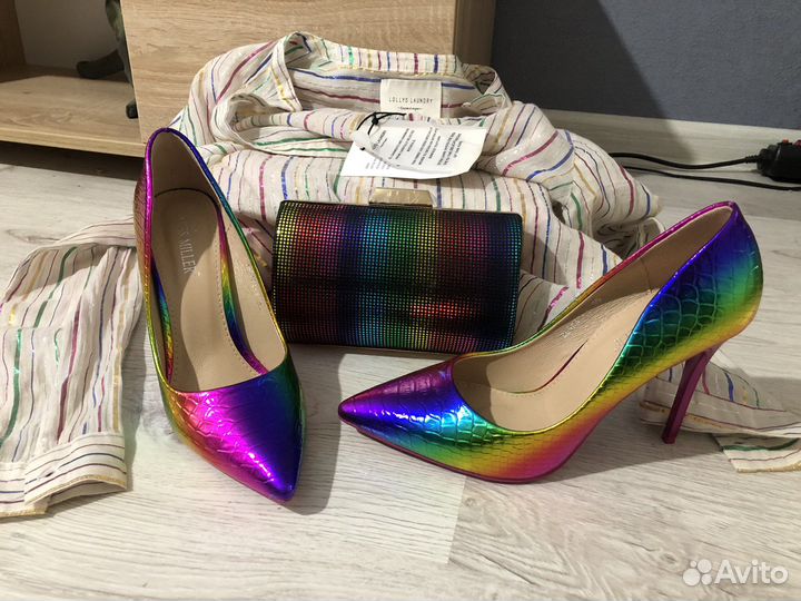 Туфли, рубашка, клатч