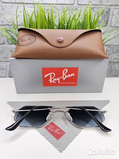 Очки Ray Ban Octagonal 3556 Classic Blue Silver