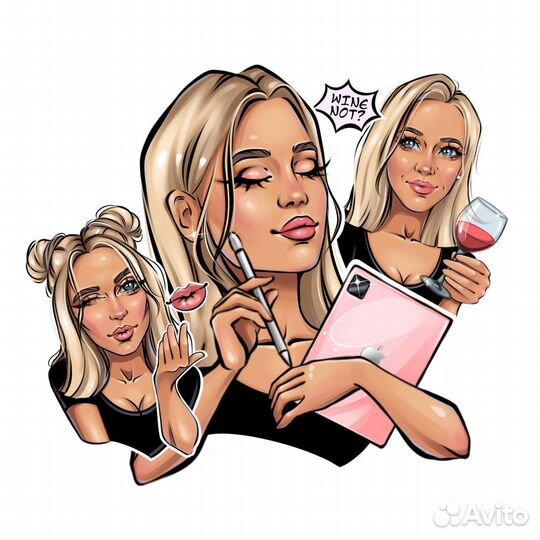 Стикеры телеграмм, иллюстратор