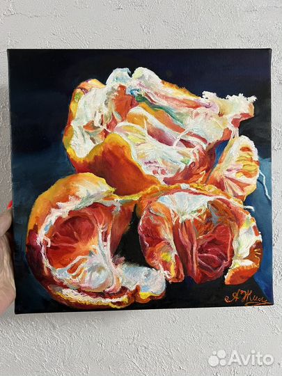 Работа маслом35*35.''Мандарины''