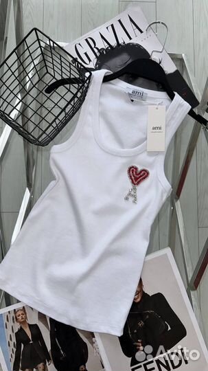 Майка Турция лого бренда Ami стразы