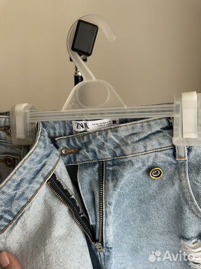 Шорты-юбка джинсовые zara xs