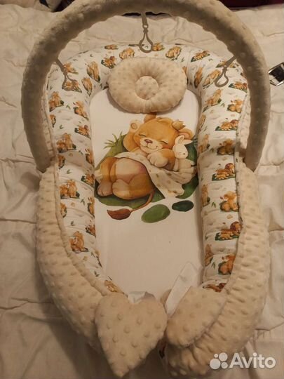 Кокон-гнездышко с дугой (сшит по заказу)