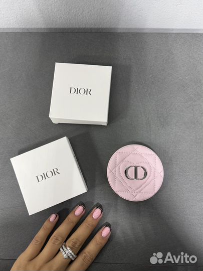 Dior зеркало кожаное розовое