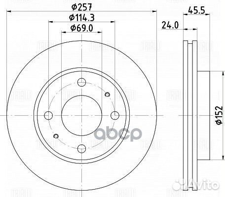 Диск тормозной hyundai elantra 00/lantra/matri