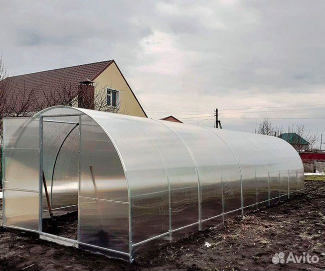 Теплица усиленная поликарбонат грядки, рассрочка