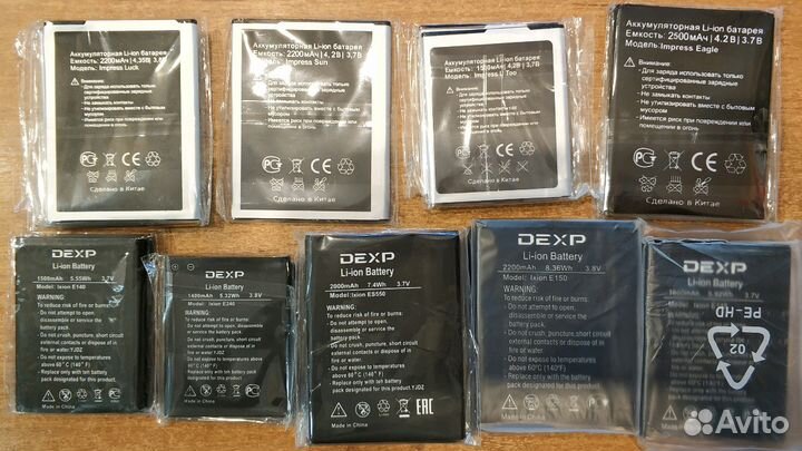 Аккумуляторы Dexp, Micromax, Vertex