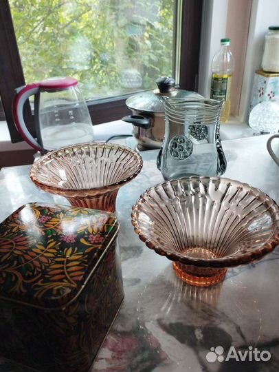 Конфетница советское стекло