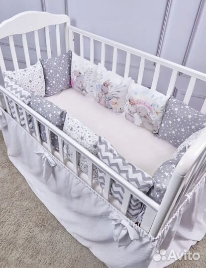 Бортики подушки в детскую кроватку