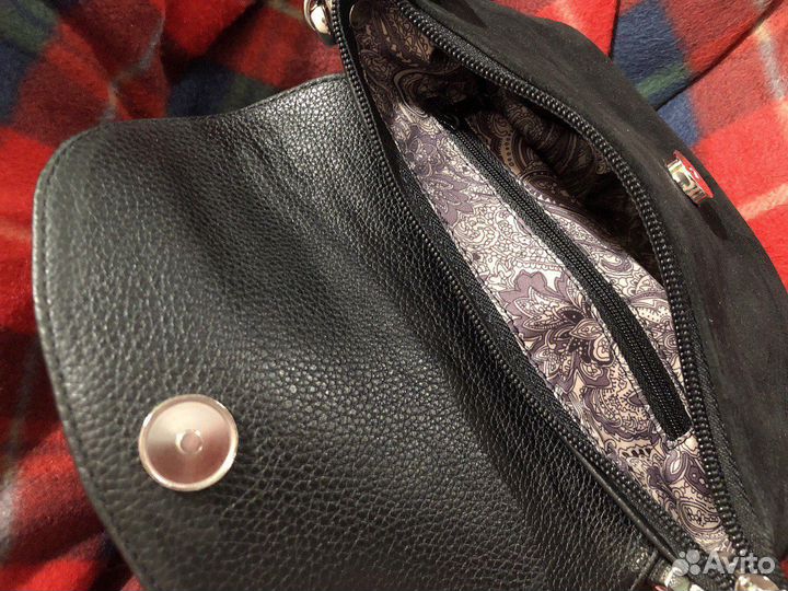 Сумочка из натуральной кожи и замши