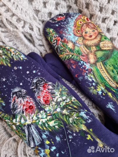 Варежки женские новые на подарок