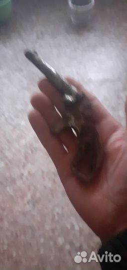 Старинный, бронзовый,игрушечный пистолет 18 века