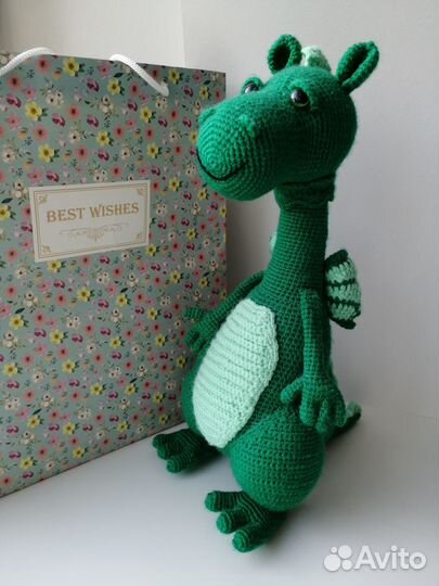 Большой злой дракон игрушка ручной работы