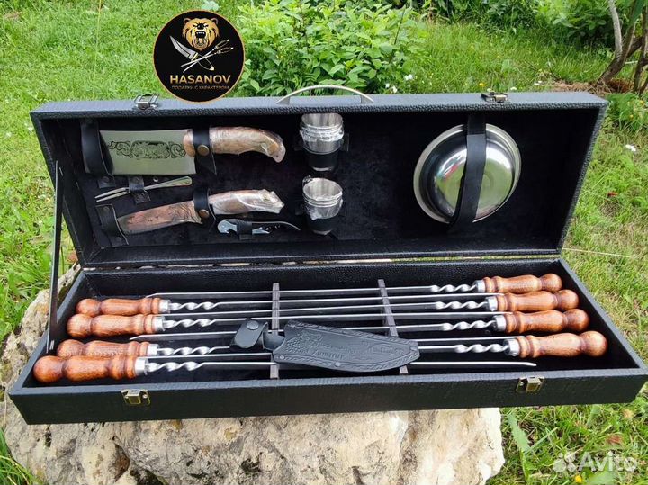 Шашлычный набор для пикника подарочный