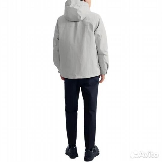 THE north face City Outdoor Collection Windbreaker Jackets Men Stardust Grey+Shopping Bag (XL)(90)