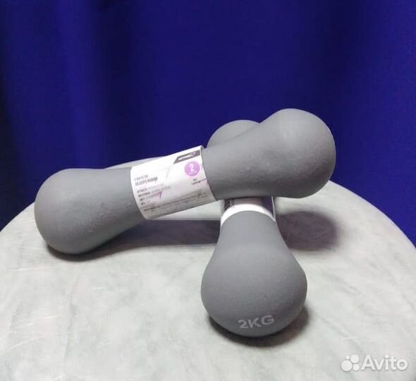 Гантель весом 2 кг железная новая Магазин