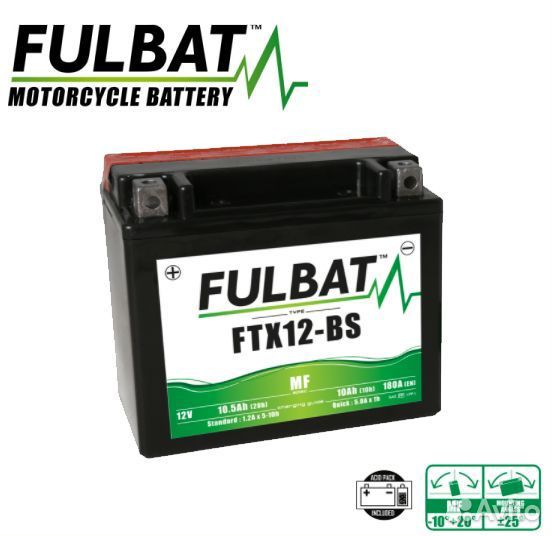 Аккумулятор fulbat FTX12-BS / YTX12-BS MF