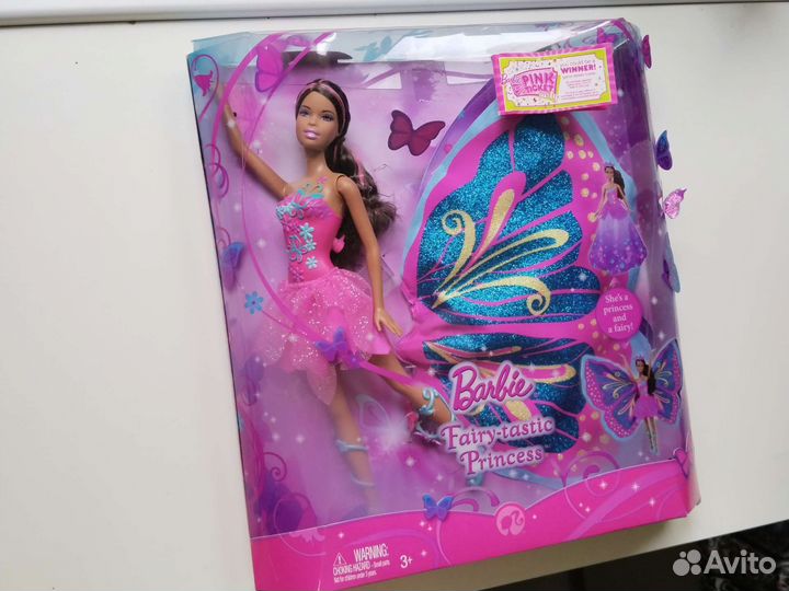 Редкая афро Барби с крыльями как Марипоза