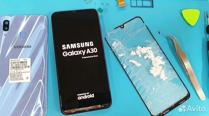 Замена разбитого стекла samsung