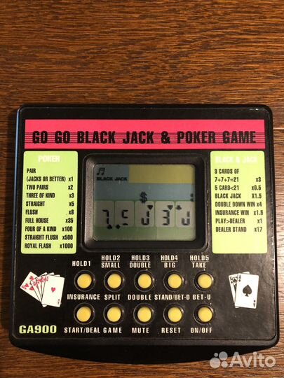 Go Go Black Jack & Poker Game. GA 900