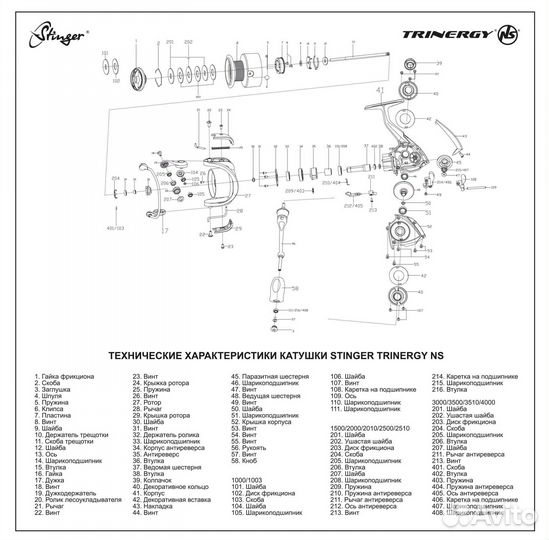 Катушка Stinger Trinergy NS 2000