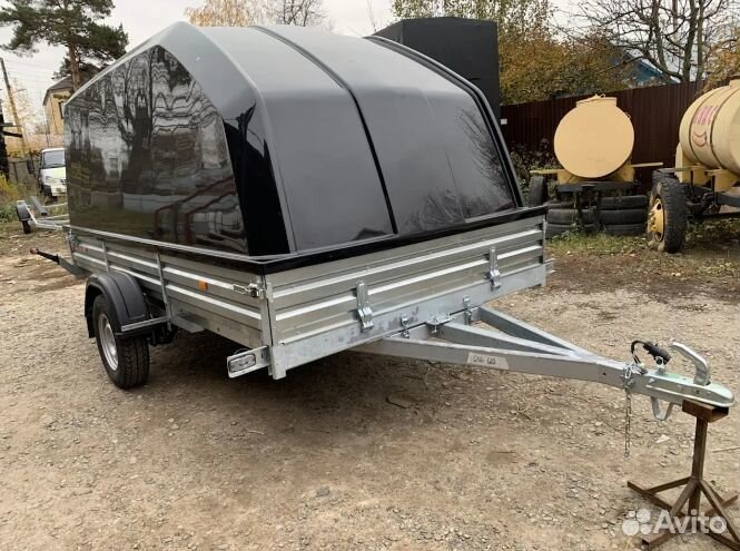 Прицеп с пластиковой крышкой Мзса