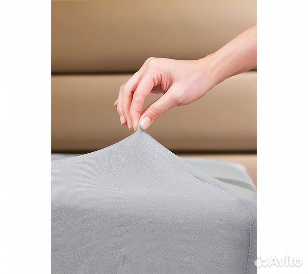 Простынь GoodNight Трикотаж 200х200х20 Серый на ре