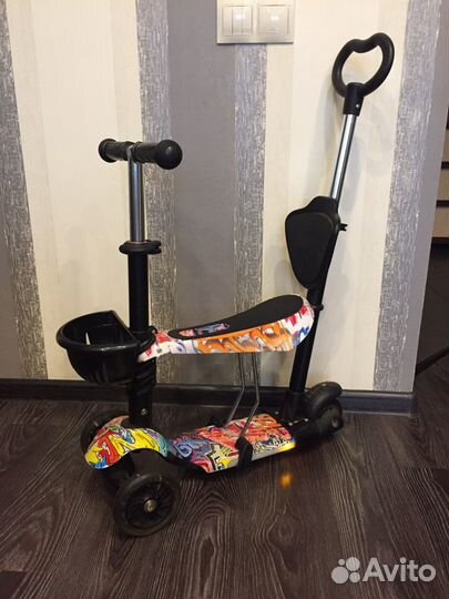 Самокат детский трехколесный бу
